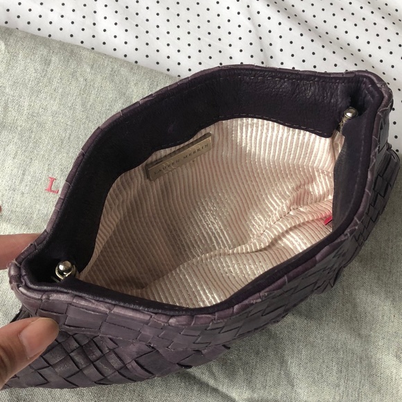 Lauran Merkin Woven Leather Clutch Bag - Picture 7 of 11